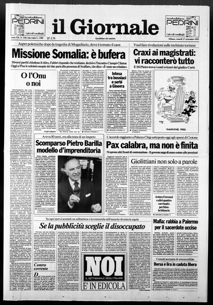 Il giornale : quotidiano del mattino